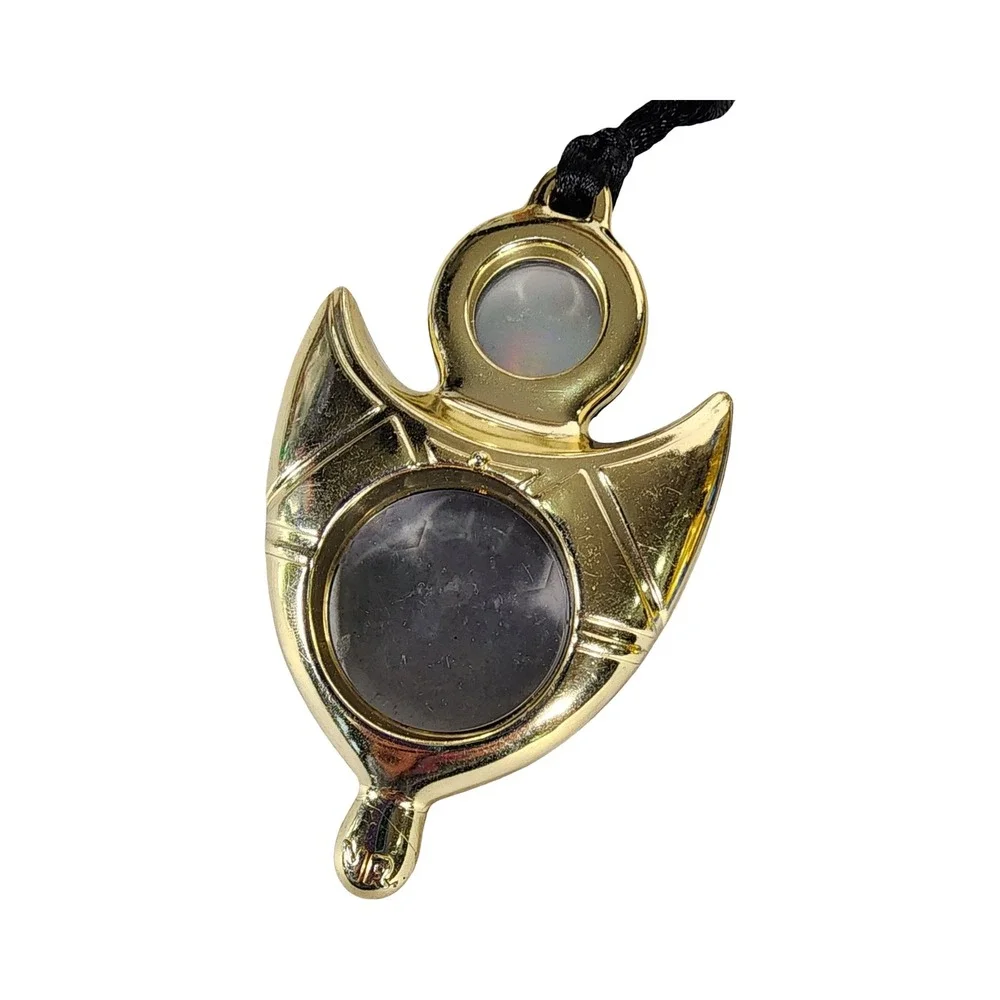 Vintage 1998 Saban BeetleBorgs Metallix Gold Beetle Locket Necklace‎ Set Toy